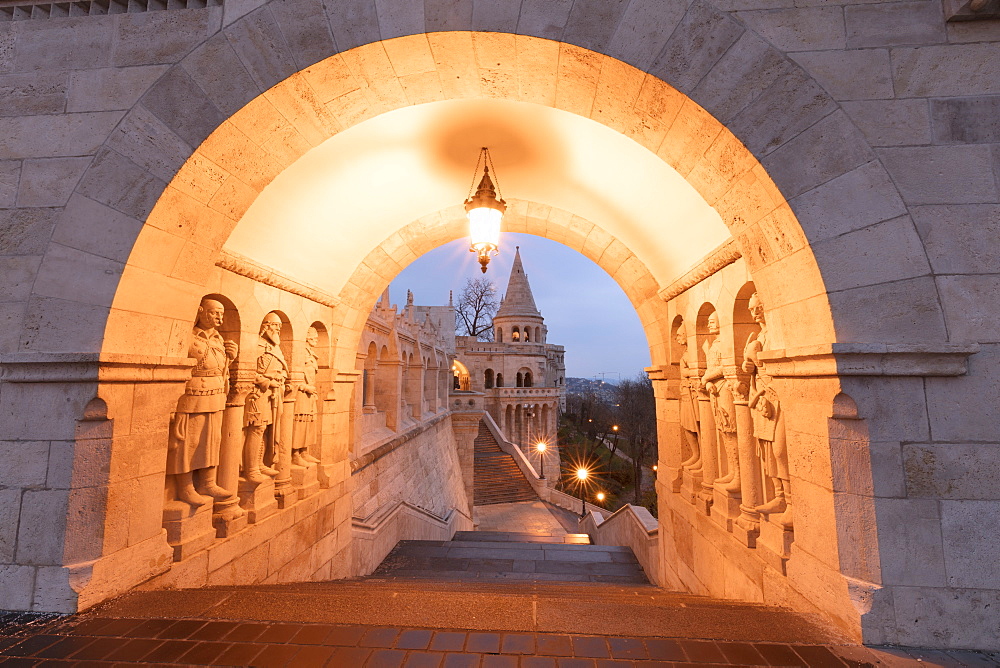 Matthias Church seen from Fisherman's Bastion, Budapest, Hungary, Europe