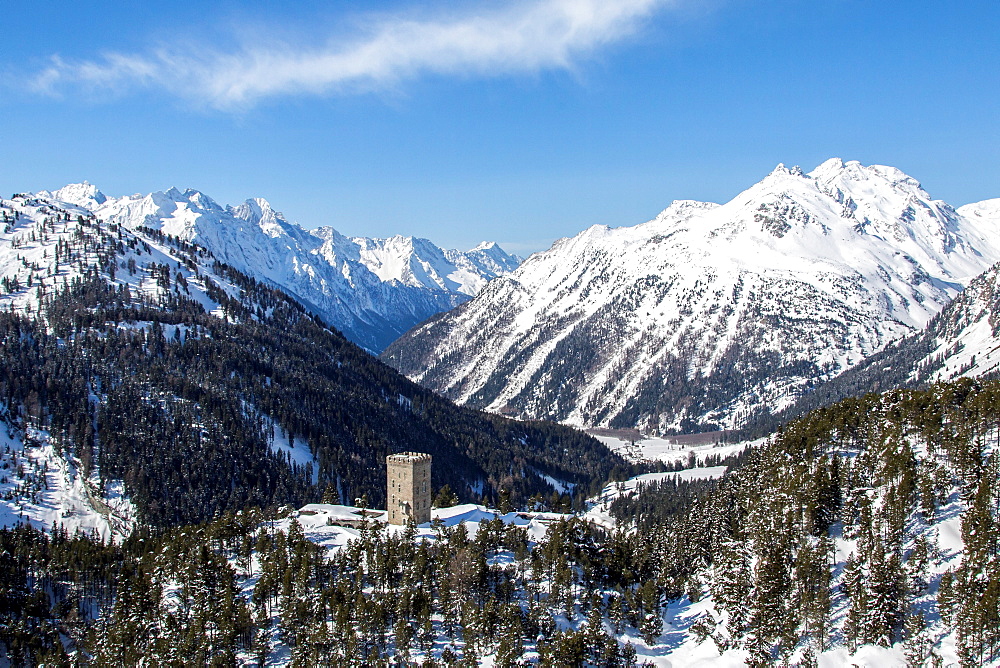 The landscape around Maloja Pass in Engadine, Switzerland, Europe