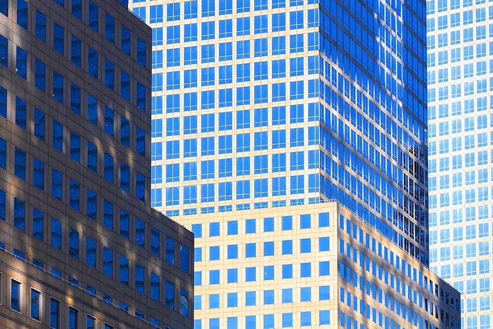 Architectural details of skyscrapers, Manhattan, New York City, United States of America, North America