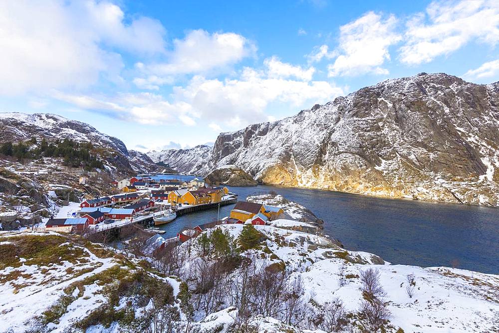 Fishing village of Nusfjord, Lofoten Islands, Nordland, Norway, Europe