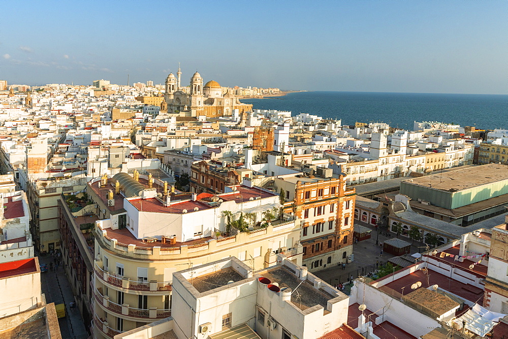 Cityscape from Torre Tavira in Cadiz, Spain, Europe