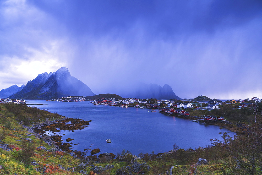 Landscape of Reine in Moskenes, Norway, Europe