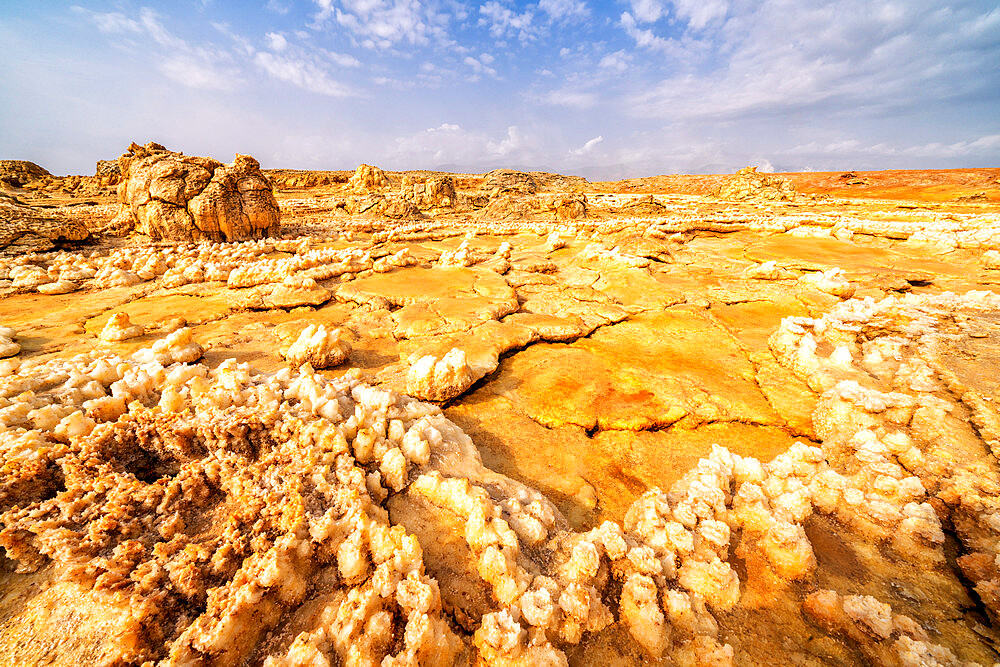 Volcanic salt rocks, Dallol, Danakil Depression, Afar Region, Ethiopia, Africa