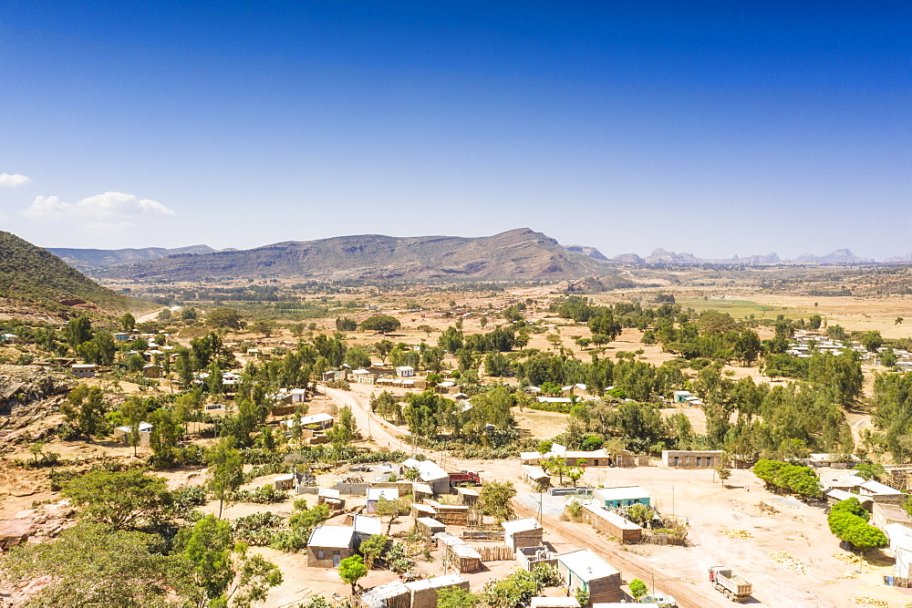 Wukro village close to the ancient Abreha We Atsbeha church, Tigray Region, Ethiopia, Africa