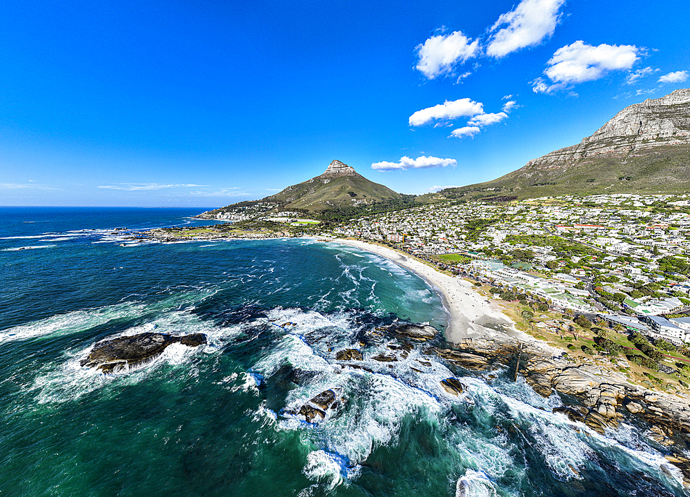 Panorama of the Twelve Apostles and Camps Bay, Cape Town, South Africa, Africa