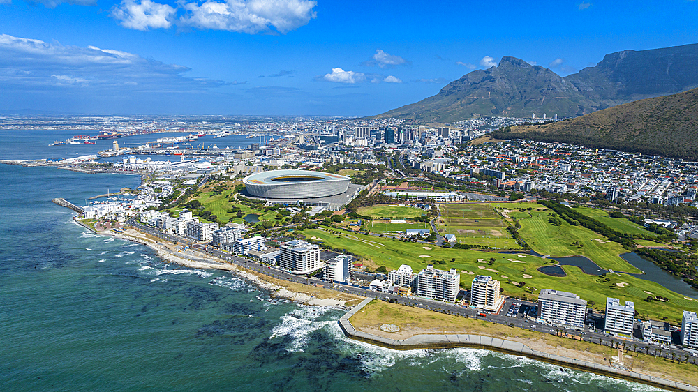 Aerial of Cape Town, South Africa, Africa