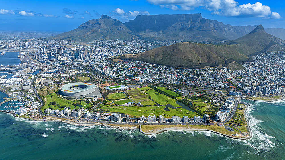 Aerial of Cape Town, South Africa, Africa