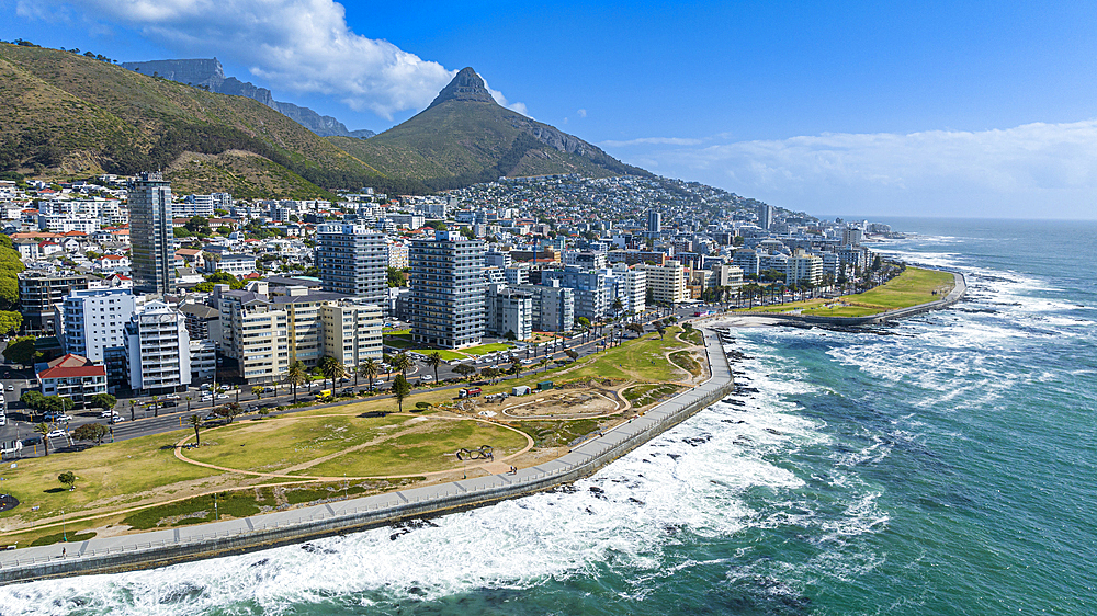 Aerial of Cape Town, South Africa, Africa