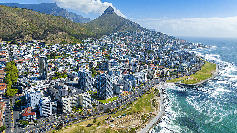 Aerial of Cape Town, South Africa, Africa