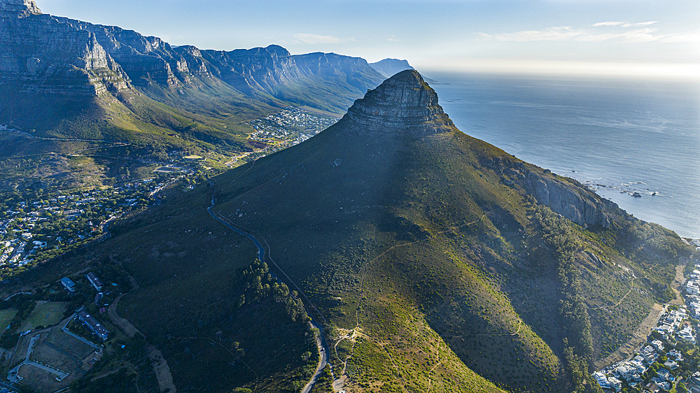 Aerial of the Lion's Head, Cape Town, South Africa, Africa