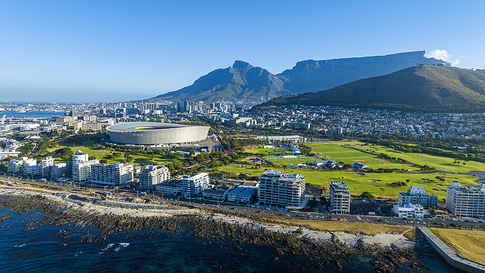 Aerial of Cape Town, South Africa, Africa