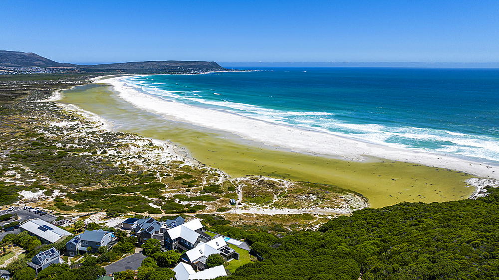 Aerial of Noordhoekstrand (Noordhoek Beach), Cape Town, Cape Peninsula, South Africa, Africa