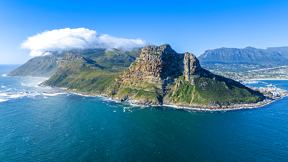 Aerial of Hout Bay, Cape Town, Cape Peninsula, South Africa, Africa