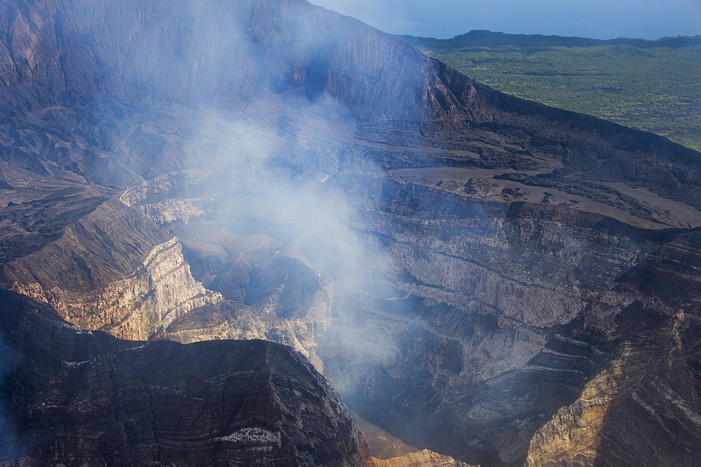 Smoking Ambrym volcano, Vanuatu, Pacific