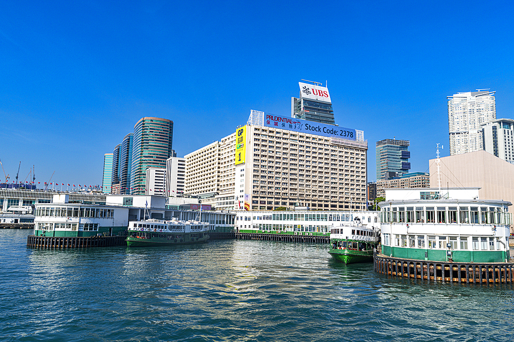 Star Ferry terminal in Victoria harbour, Hong Kong, China, Asia