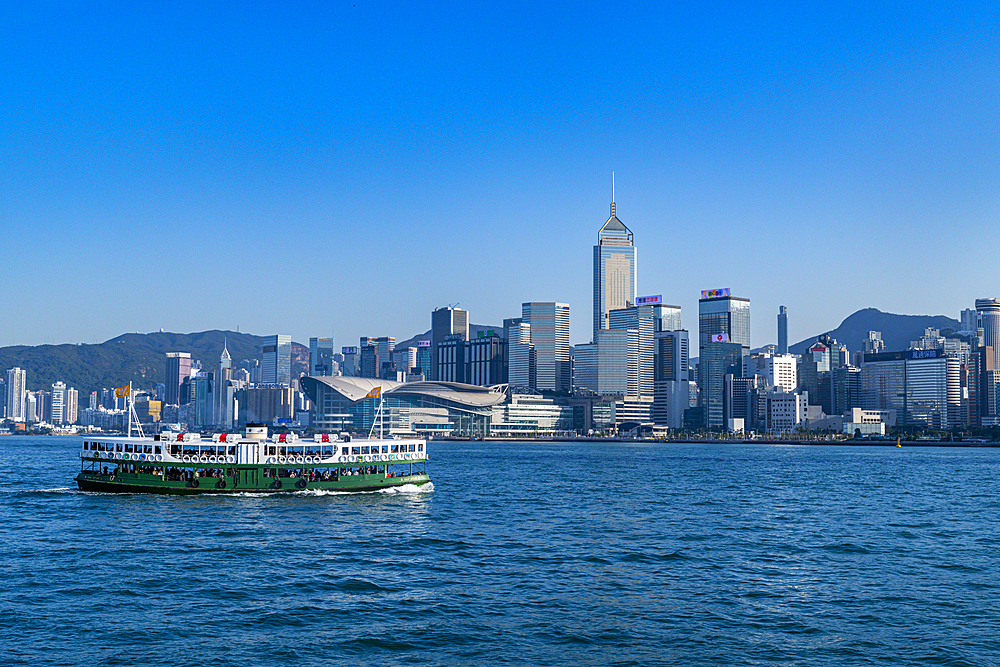 Star Ferry in Victoria harbour, Hong Kong, China, Asia