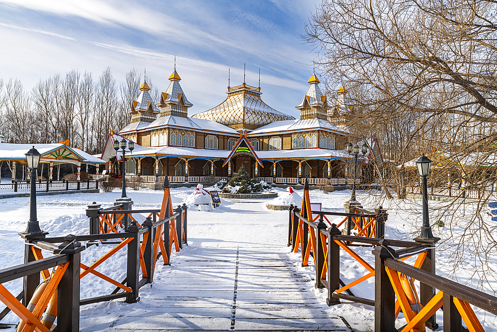 Old Russian mansion, Volga Manor, Harbin, Heilongjiang, China, Asia