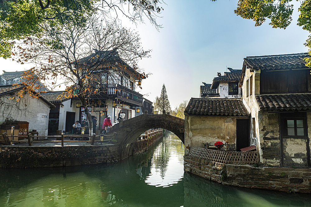 Water channel, Zhouzhuang water town, Jiangsu, China, Asia