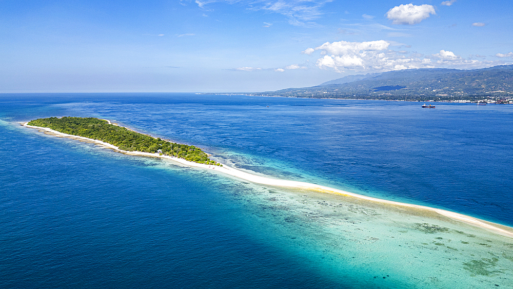 Aerial of Little Santa Cruz Island, Zamboanga, Mindanao, Philippines, Southeast Asia, Asia