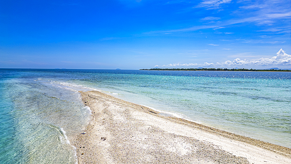 Aerial of Little Santa Cruz Island, Zamboanga, Mindanao, Philippines, Southeast Asia, Asia