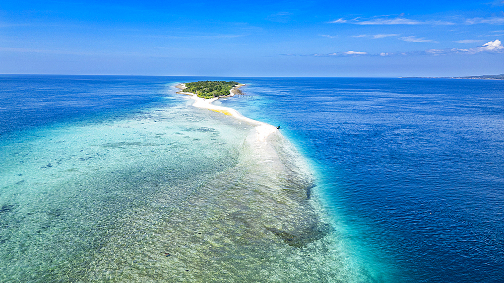 Aerial of Little Santa Cruz Island, Zamboanga, Mindanao, Philippines, Southeast Asia, Asia