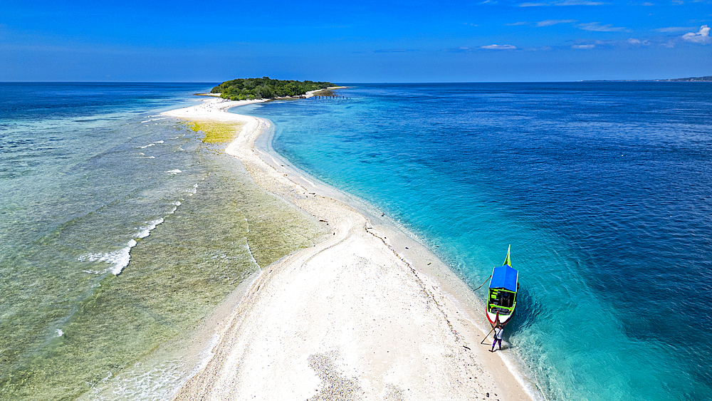 Aerial of Little Santa Cruz Island, Zamboanga, Mindanao, Philippines, Southeast Asia, Asia