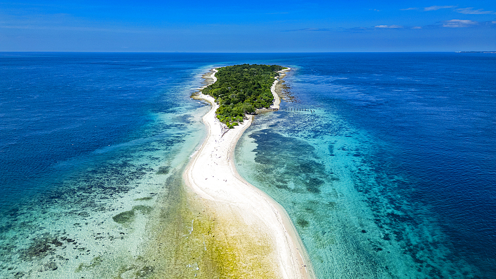 Aerial of Little Santa Cruz Island, Zamboanga, Mindanao, Philippines, Southeast Asia, Asia