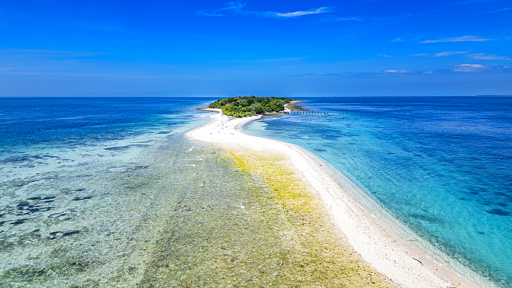 Aerial of Little Santa Cruz Island, Zamboanga, Mindanao, Philippines, Southeast Asia, Asia