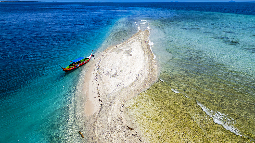 Aerial of Little Santa Cruz Island, Zamboanga, Mindanao, Philippines, Southeast Asia, Asia