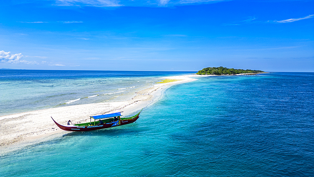 Aerial of Little Santa Cruz Island, Zamboanga, Mindanao, Philippines, Southeast Asia, Asia