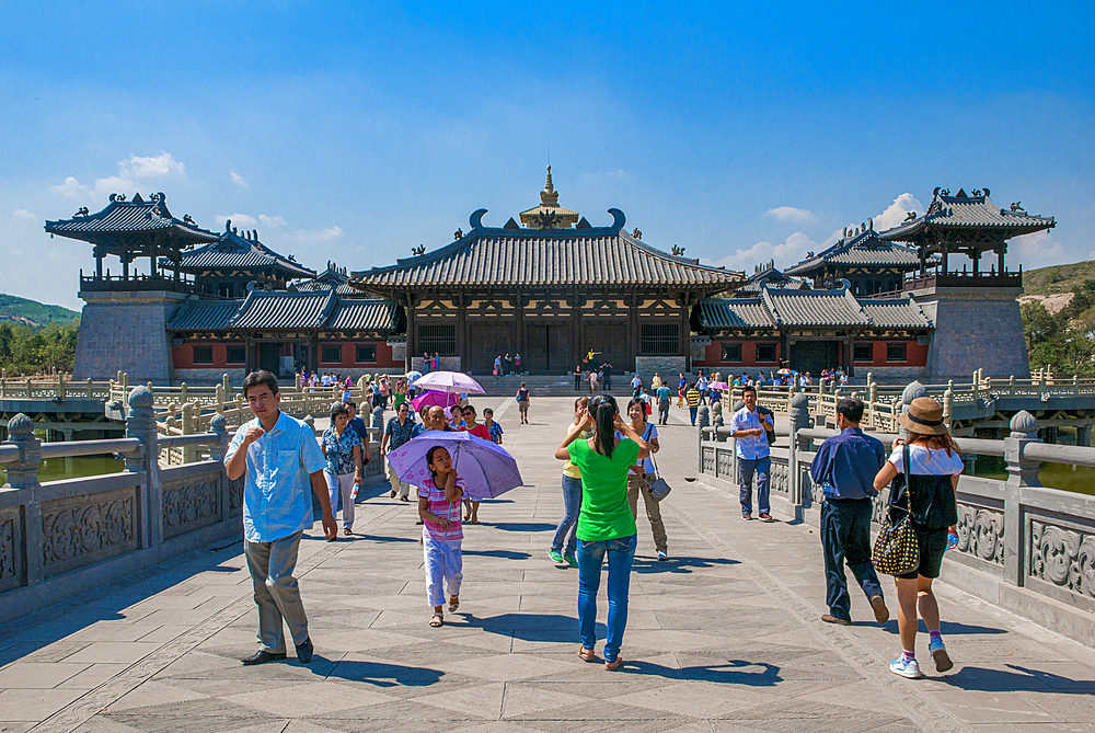 New tourist center in the Yungang Grottoes, ancient Buddhist temple grottoes, UNESCO World Heritage Site, Shanxi, China, Asia