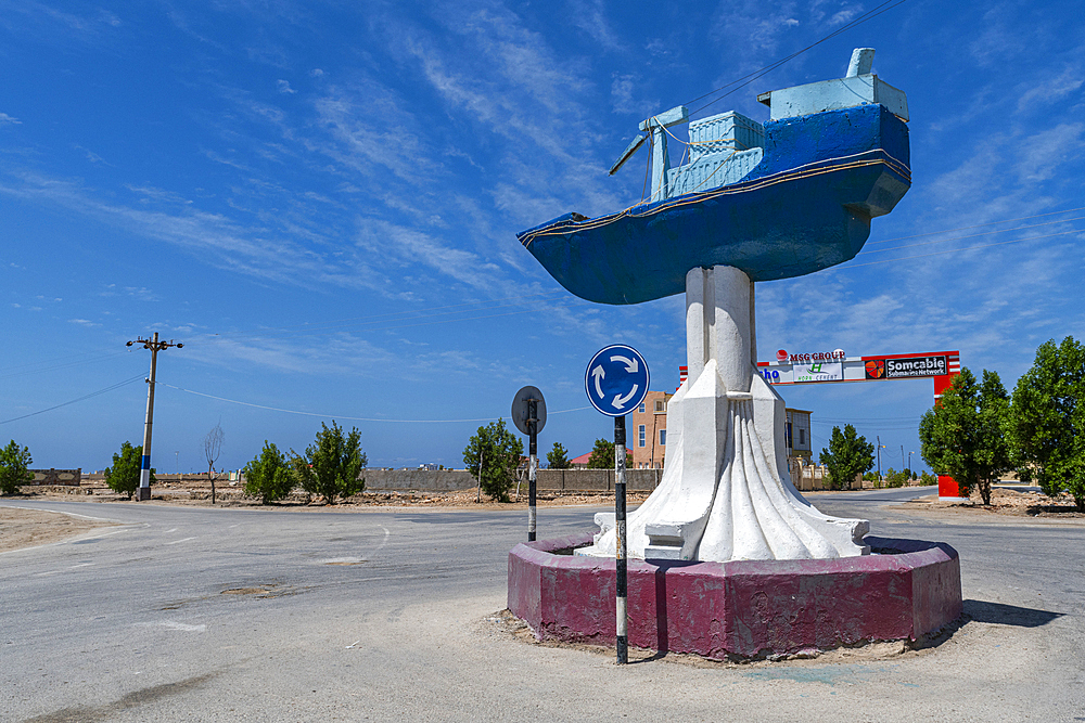 Ship monument, Berebera, Somaliland, Somalia, Africa