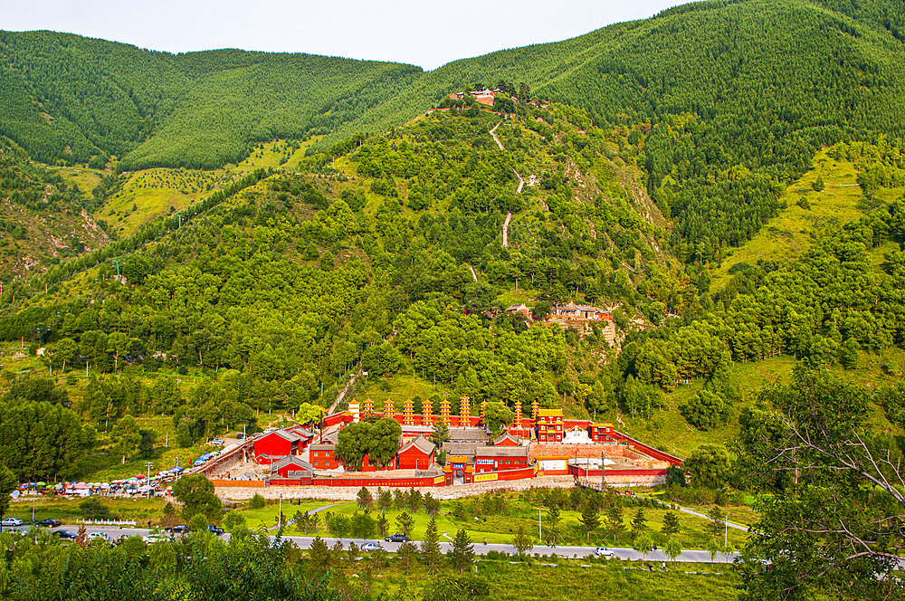 The monastery complex of Wudai Shan (Mount Wutai), UNESCO World Heritage Site, Shanxi, China, Asia