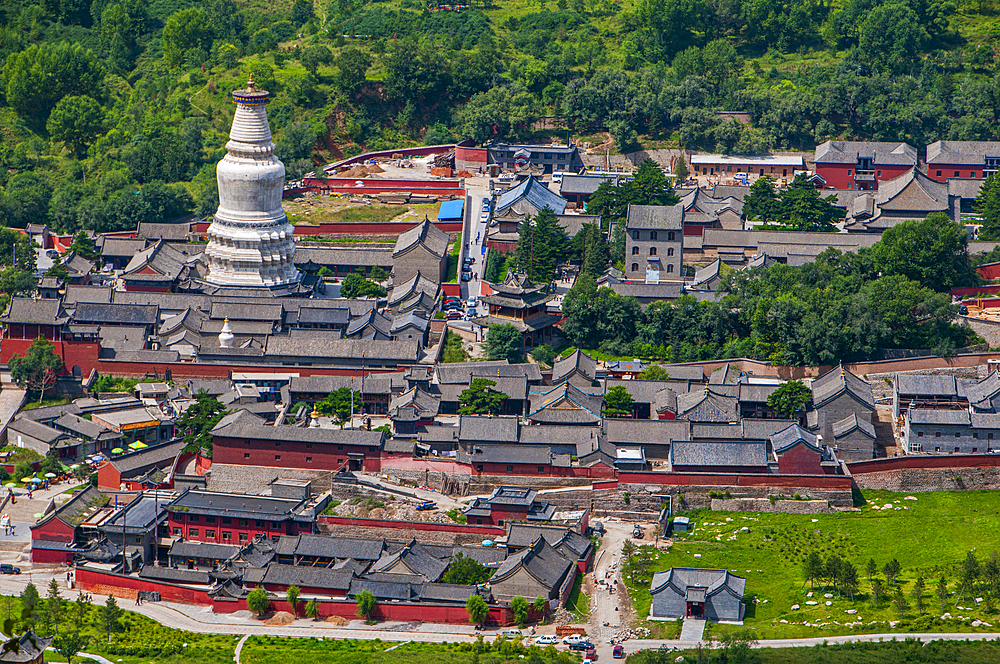 The monastery complex of Wudai Shan (Mount Wutai), UNESCO World Heritage Site, Shanxi, China, Asia