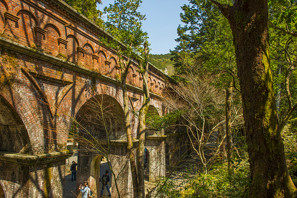 Aqueduct in the Nanzen-ji temple, Kyoto, Honshu, Japan, Asia