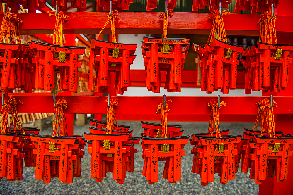 Souvenir of the Endless Red Gates (Torii) of Kyoto's Fushimi Inari, Kyoto, Honshu, Japan, Asia