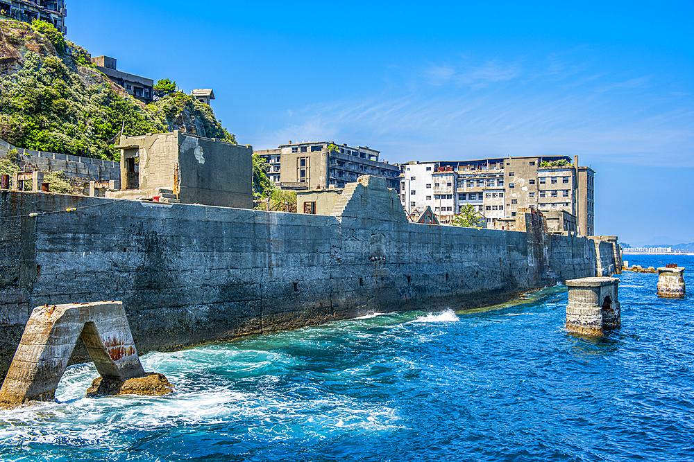 Hashima Island (Gunkanjima) (Warship Island) (Battleship Island), Nagasaki, Kyushu, Japan, Asia