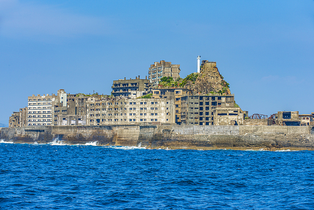 Hashima Island (Gunkanjima) (Warship Island) (Battleship Island), Nagasaki, Kyushu, Japan, Asia