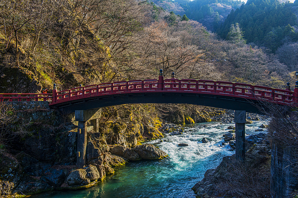 Shinkyo Bridge, UNESCO World Heritage Site, Nikko, Tochigi Prefecture, Kanto, Honshu, Japan, Asia