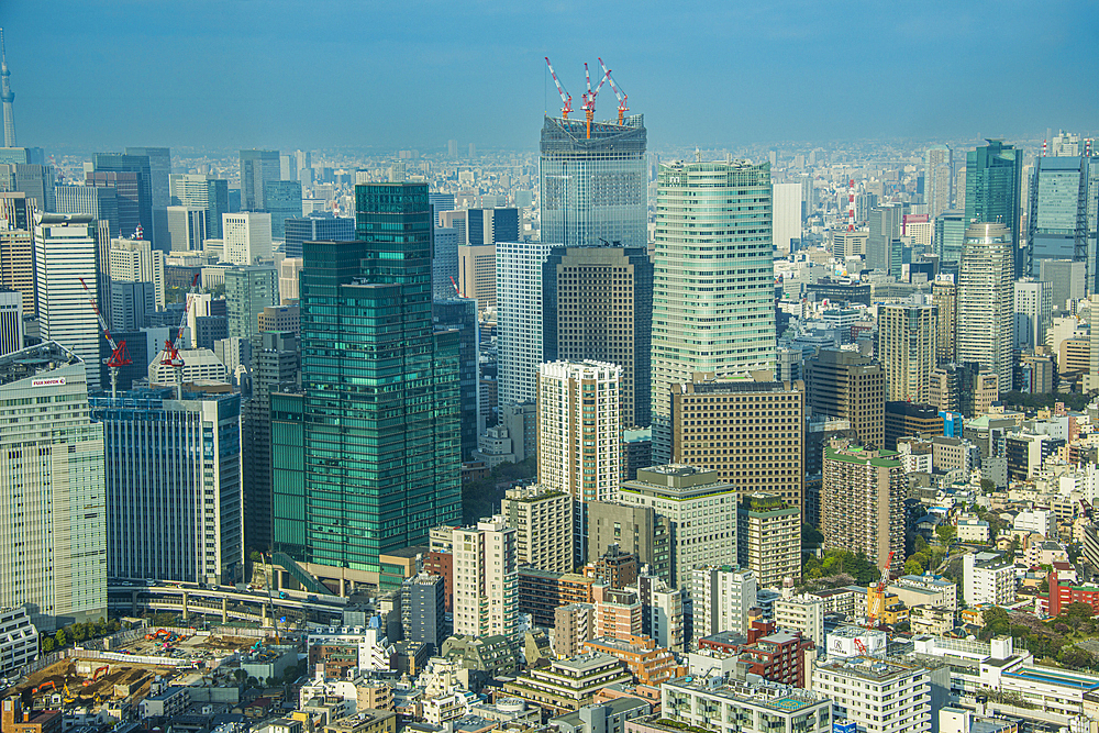 View over Tokyo from the Roppongi Hills, Tokyo, Honshu, Japan, Asia