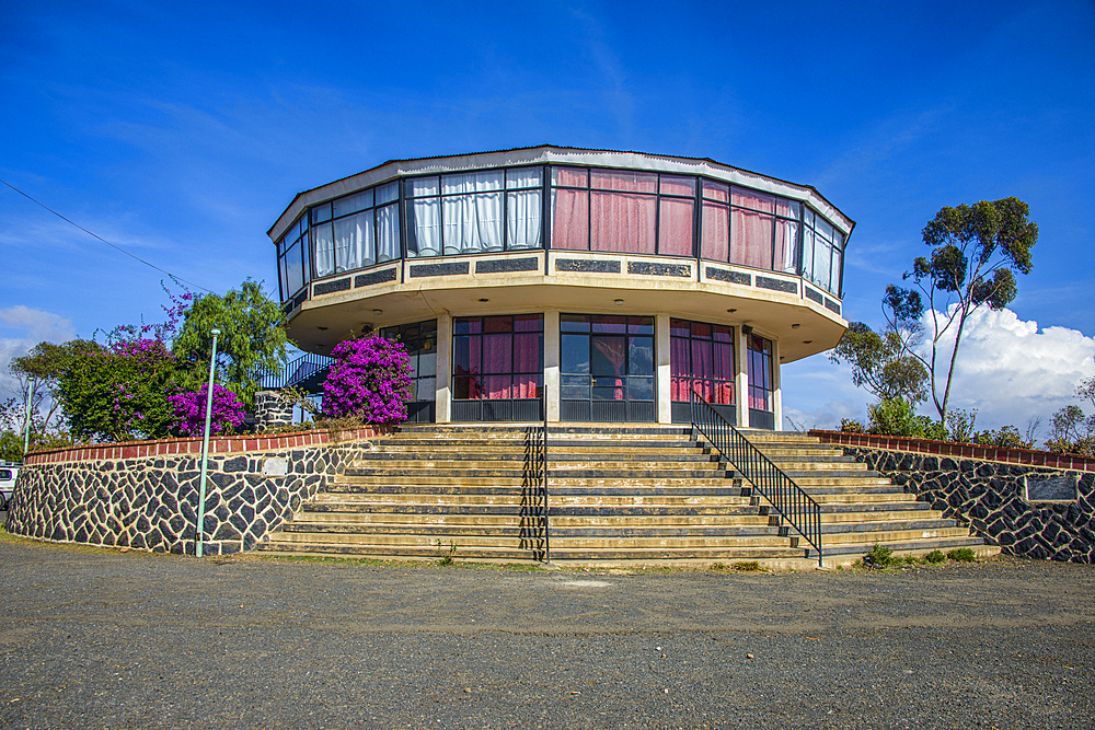 Communist round house above Asmara, Eritrea, Africa