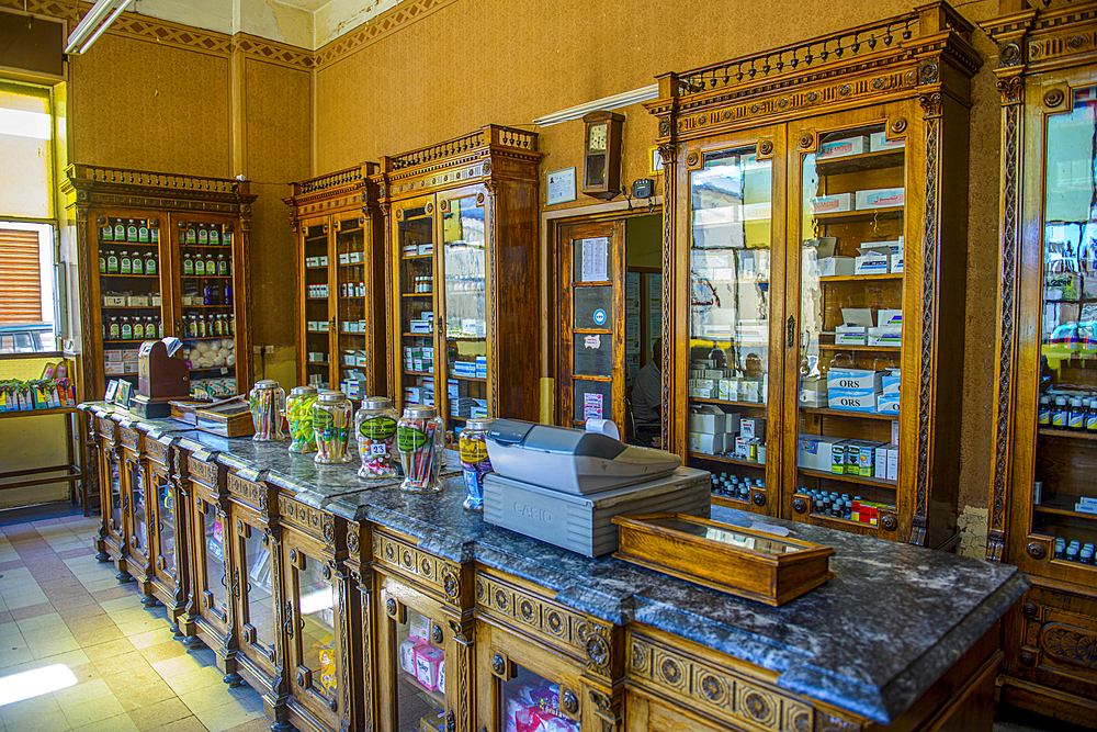 Interior of old shop, Asmara, Eritrea, Africa