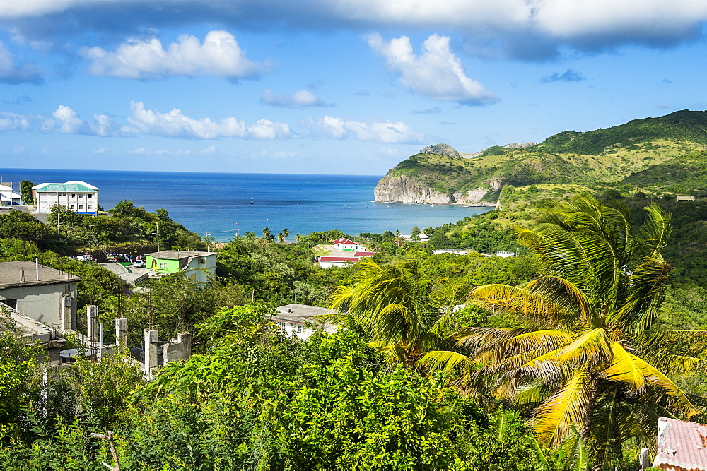 View over Little Bay, Montserrat, British Overseas Territory, West Indies, Caribbean, Central America