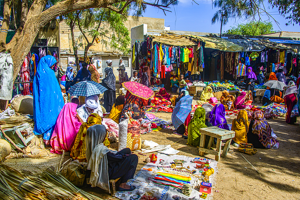 Goods for sale on the Monday market of Keren, Eritrea, Africa