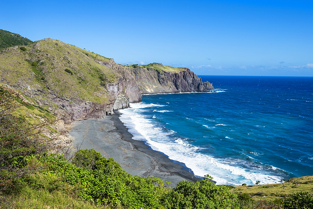 Coastline of Montserrat, British Overseas Territory, West Indies, Caribbean, Central America