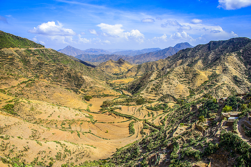 Mountain scenery along the road from Massawa to Asmara, Eritrea, Africa