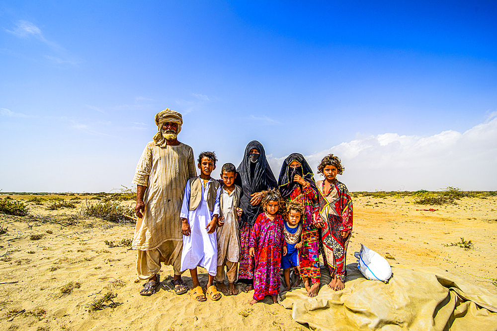 Rashaida family in the desert around Massawa, Eritrea, Africa