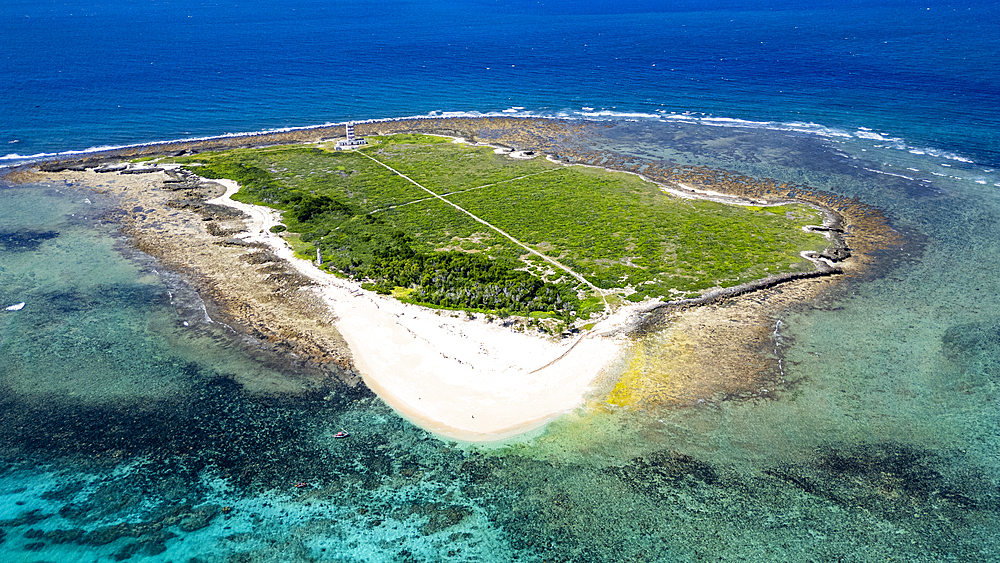 Aerial of Goa island near the Island of Mozambique, Mozambique, Africa