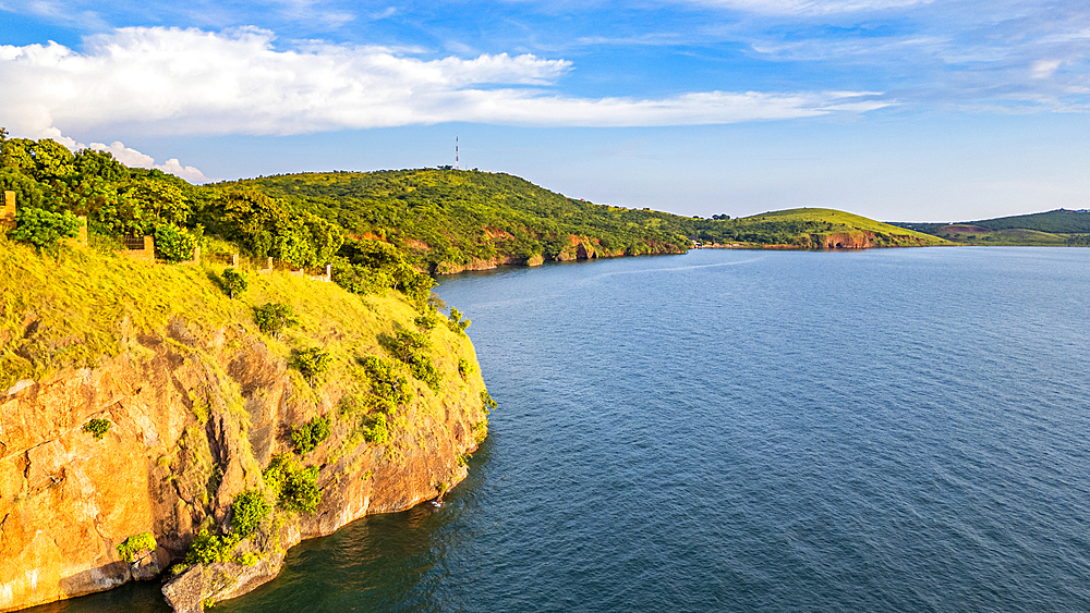 Aerial of Kigoma, on Lake Tanganyika, Tanzania, East Africa, Africa