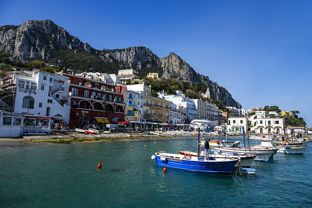 Beach on the Island of Capri, Gulf of Naples, Campania, Italy, Europe